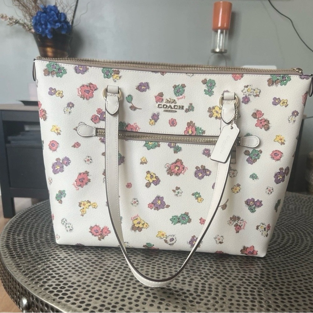 Coach Multicolor Floral Tote Bag